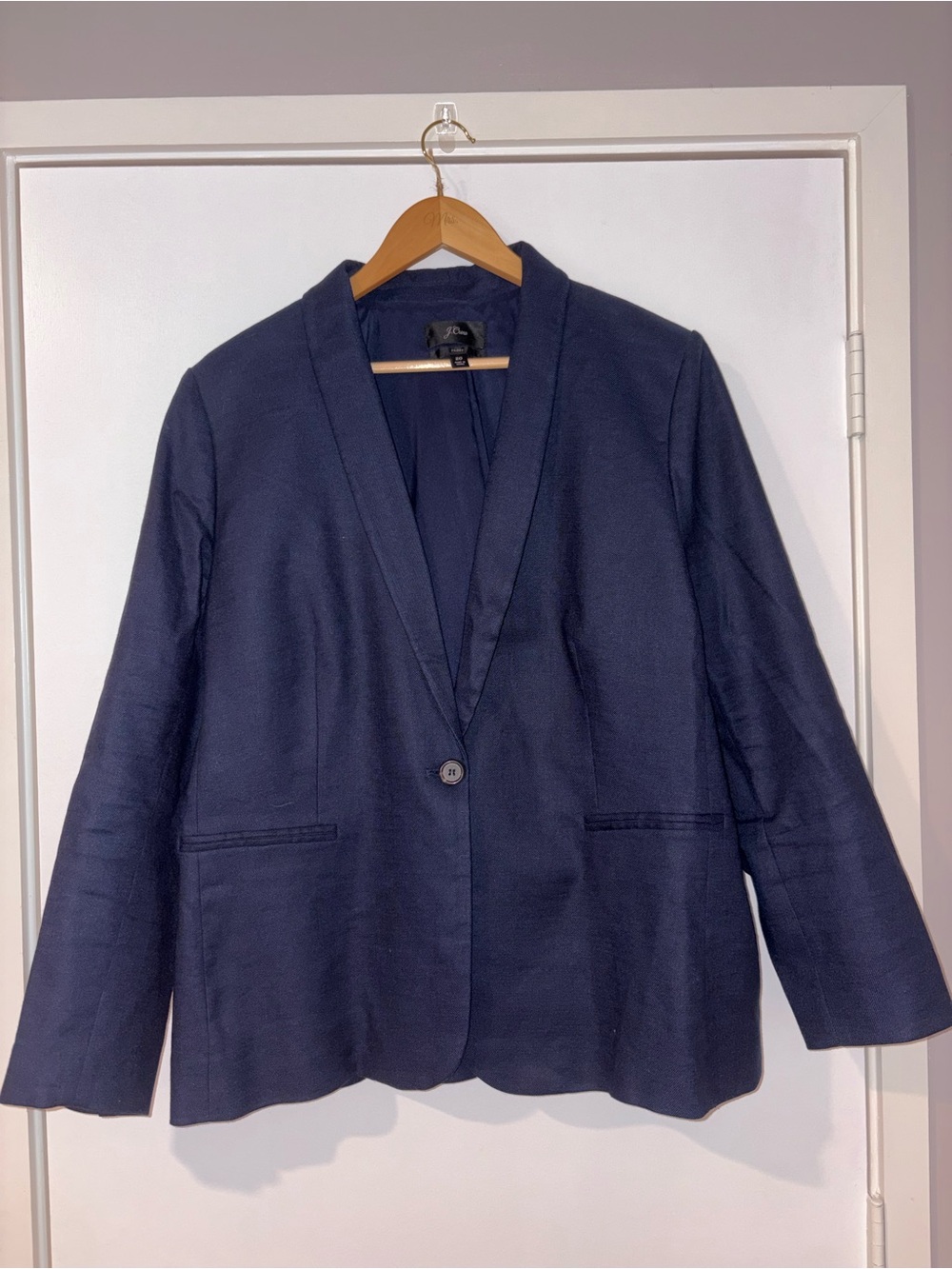 J. Crew Single-Button Park Blazer in Navy